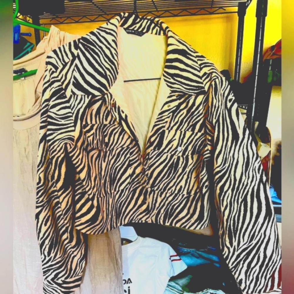 Shein Animal Print Jacket, Size M